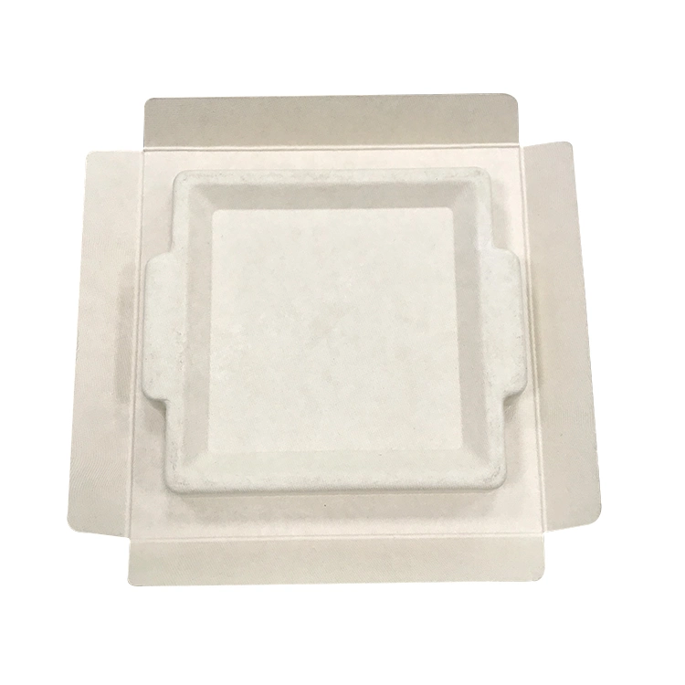 Custom Bamboo Fiber Wet Press Molded Paper Pulp Inner Packaging Tray