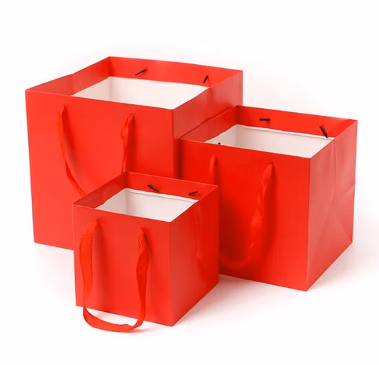 カスタム印刷されたジュエリーショッピング紙ギフトバッグ高級ギフト紙袋ロゴブロンズ